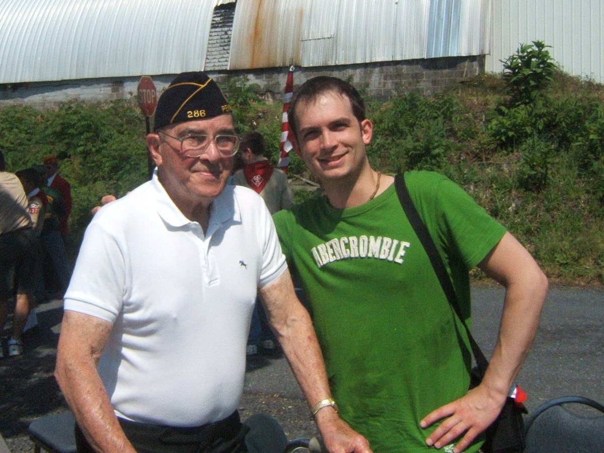 Allen and Jeremy Sweigert, Memorial Day 2006 — the same visit this interview was recorded on.