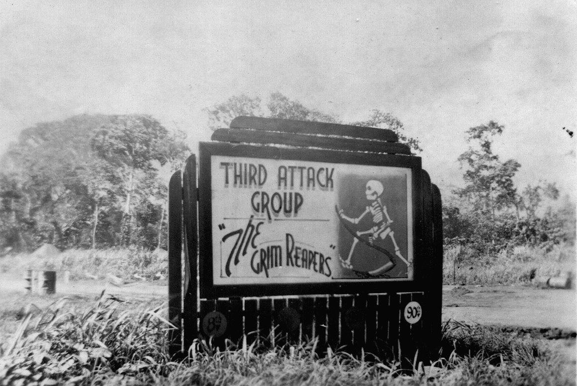 The 3rd Attack Group's sign: “The Grim Reapers.”