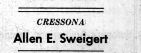 The foot of the right-hand column: CRESSONA, and one dealer for the town.