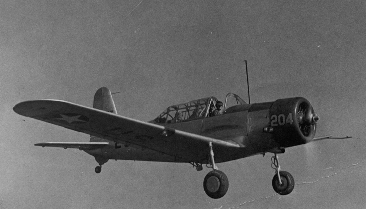 A U.S. Army Air Force aircraft in flight.