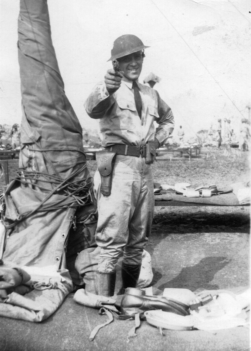 Allen at a Saturday inspection, Indiantown Gap, Pennsylvania, 1937.