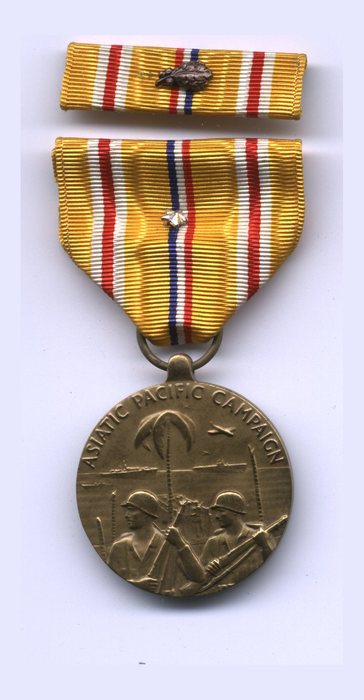 Asiatic-Pacific Campaign Medal, with battle star